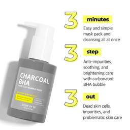 Some By Mi Charcoal BHA Pore Clay Bubble Mask 50ml 2