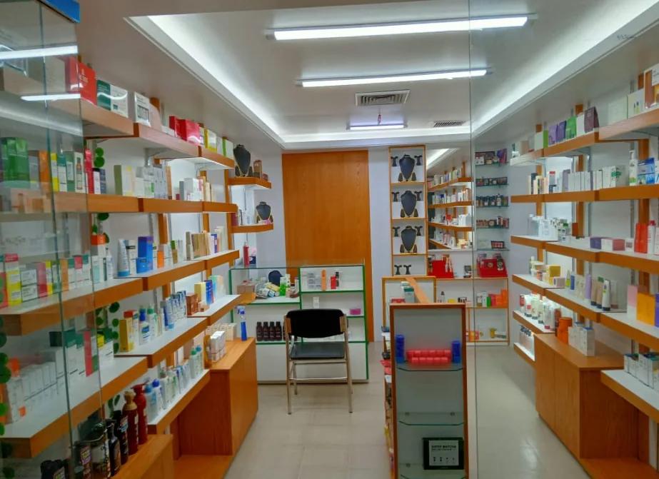 Kbazar skincare store in Dhanmondi — shelves stocked with authentic global beauty products