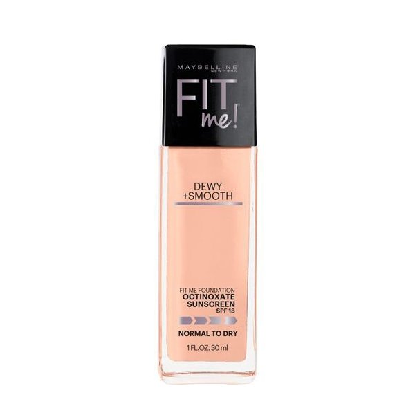 Maybelline Fit Me Dewy+Smooth Foundation- Nude Beige 125 (30ml) - Kbazar - Korean Cosmetics Store