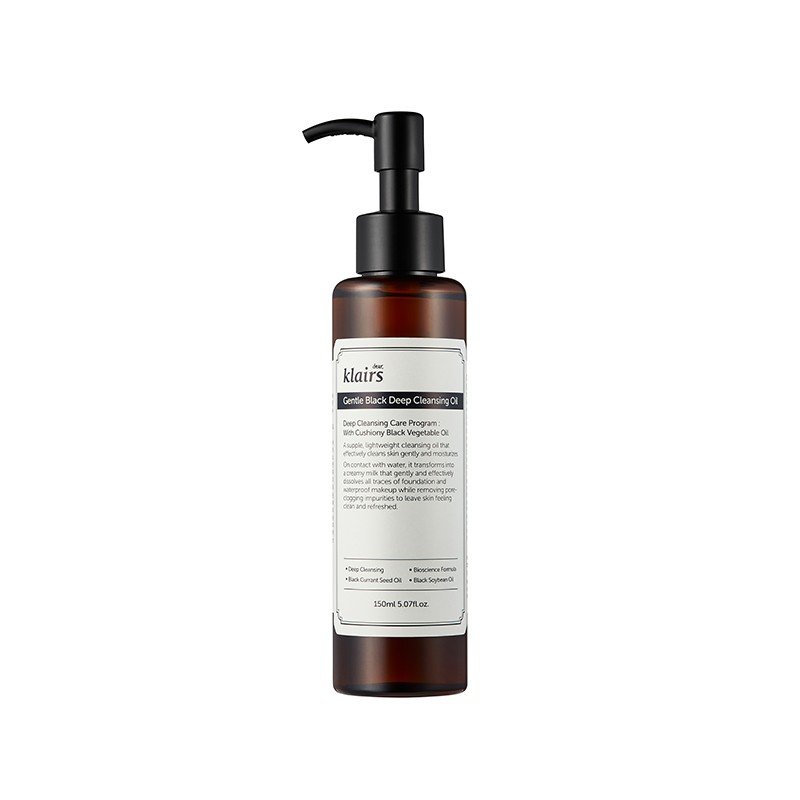 Dear Klairs Gentle Black Deep Cleansing Oil 150ml - Kbazar - Korean Cosmetics Store