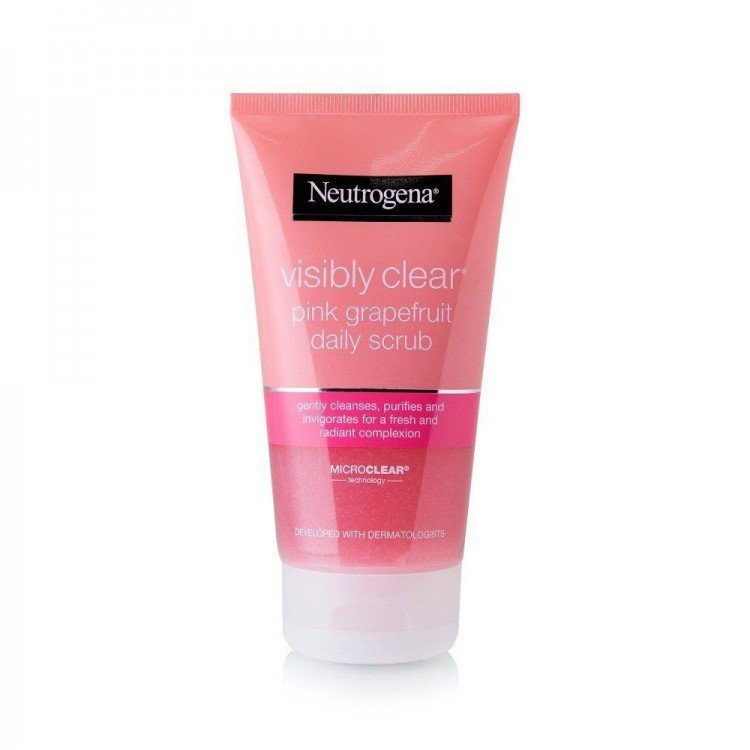 Neutrogena VISIBLY CLEAR Pink Grapefruit Daily Scrub - Kbazar - Korean Cosmetics Store