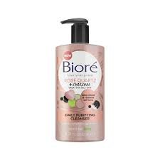 Biore Rose & Charcoal Daily Purifying Cleanser 200ml - Kbazar Korean Cosmetics Store