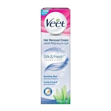 Veet Hair Removal Cream Silk for Sensitive Skin, 100ge - Kbazar - Korean Cosmetics Store