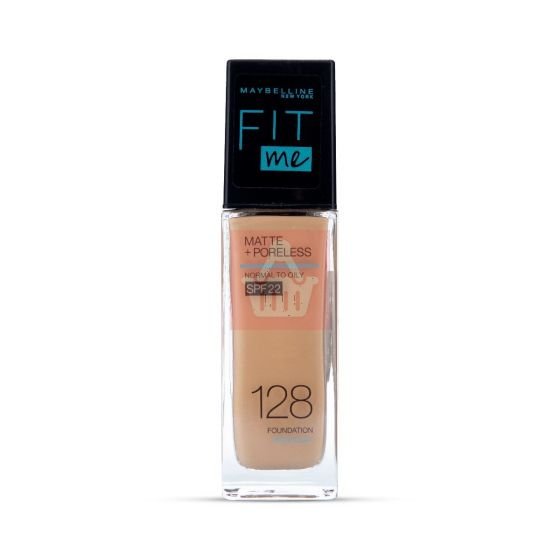 Maybelline Fit Me Matte Liquid Foundation SPF22 - Wram Nude 128 - 30ml - Kbazar - Korean Cosmetics Store