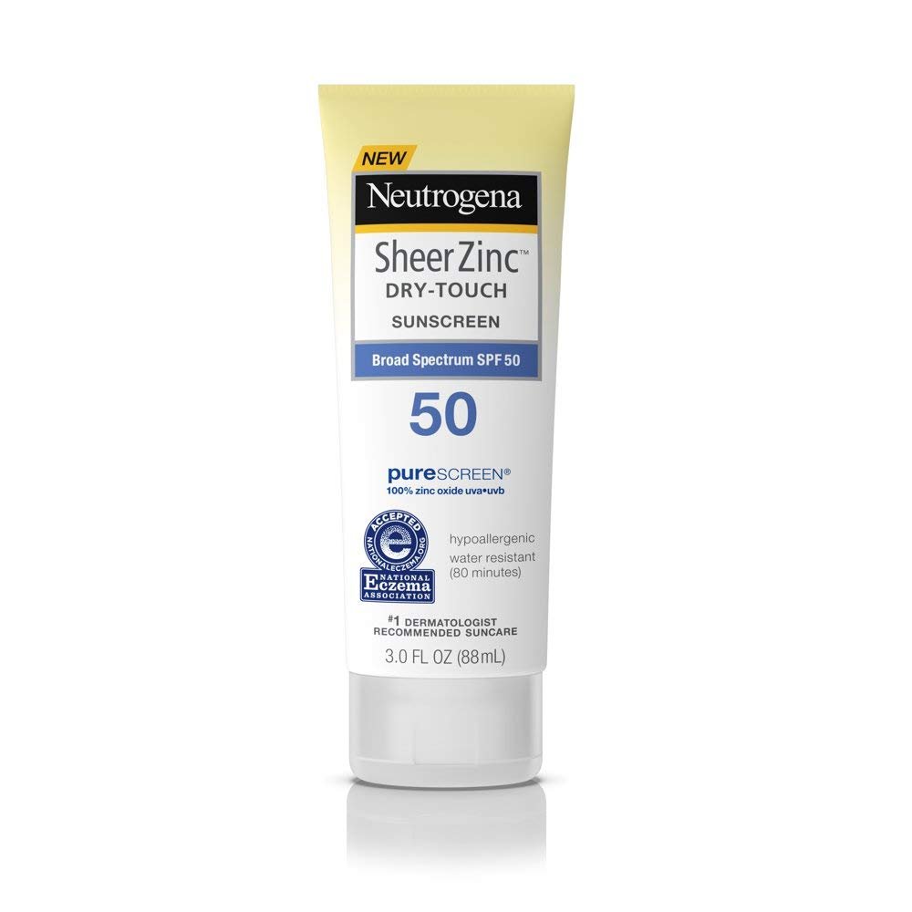 Neutrogena Sheer Zinc Dry-Touch Sunscreen Broad Spectrum SPF 50 88ml - Kbazar Korean Cosmetics Store
