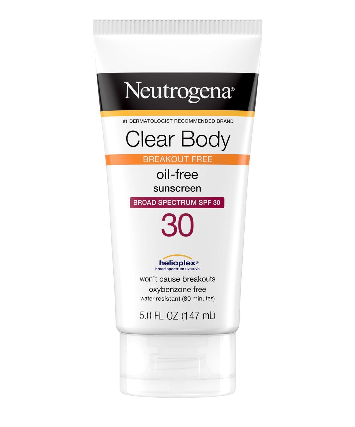 Neutrogena Clear Body Breakout-Free Liquid Sunscreen Lotion 147ml - Kbazar - Korean Cosmetics Store