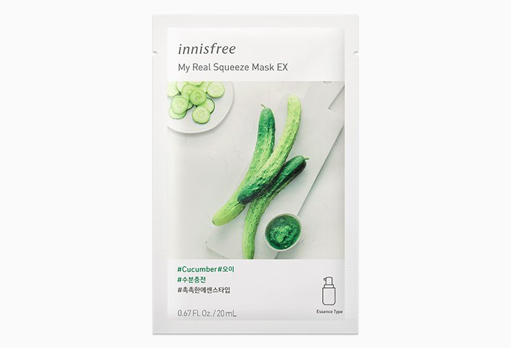 Innisfree My Real Squeeze Mask - Cucumber 20ml - Kbazar - Korean Cosmetics Store