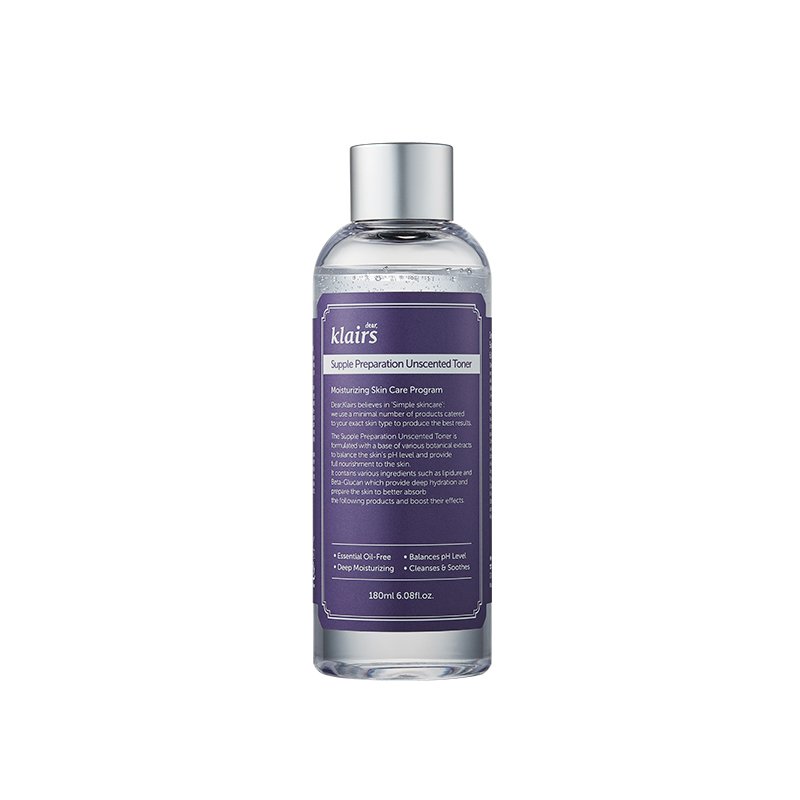 Dear Klairs Supple Preparation Unscented Toner 180ml - Kbazar - Korean Cosmetics Store