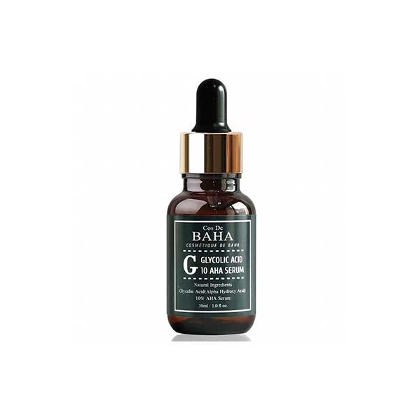 Cos De BAHA Glycolic Acid 10% AHA Serum (G) 30ml - Kbazar Korean Cosmetics Store
