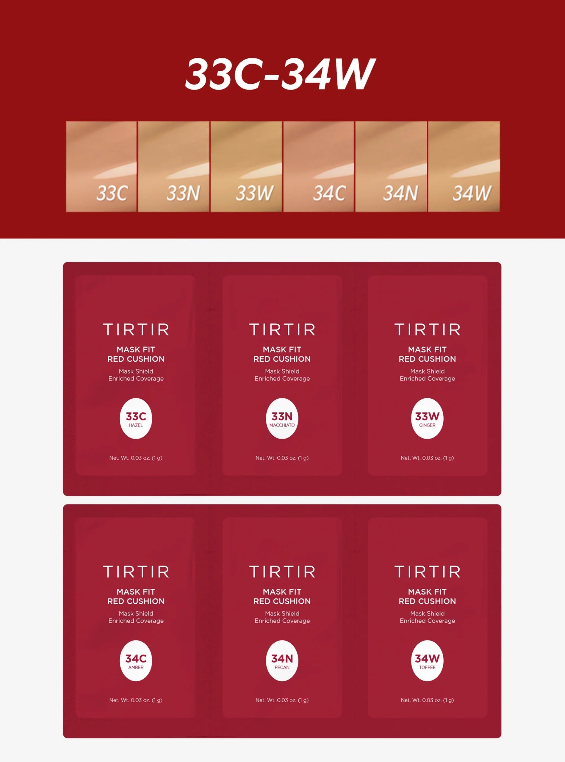 TIRTIR Mask Fit Red Cushion 6 Shade Trial Kit Price in Bangladesh | Kbazar