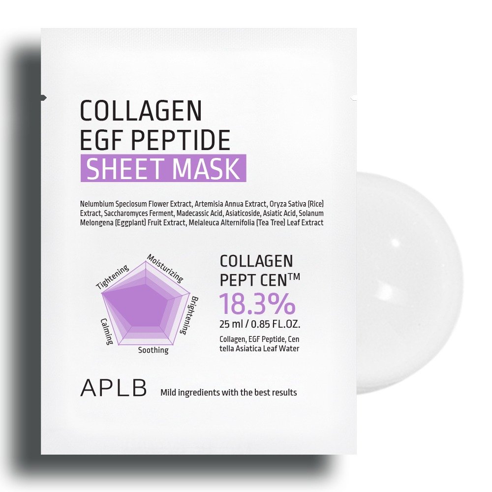 APLB Collagen EGF Peptide Sheet Mask 25ml - Kbazar - Korean Cosmetics Store