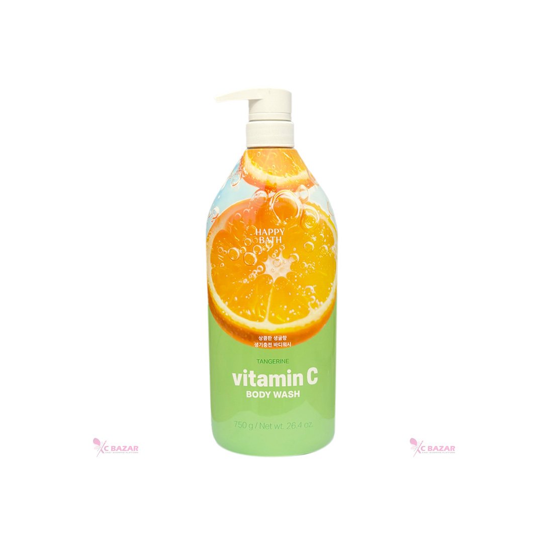 Happy Bath Tangerine Vitamin C Body Wash 750 g - Kbazar - Korean Cosmetics Store