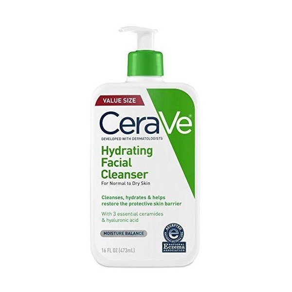 CeraVe Hydrating Facial Cleanser For Normal To Dry Skin (USA Version) 473ml - Kbazar - Korean Cosmetics Store