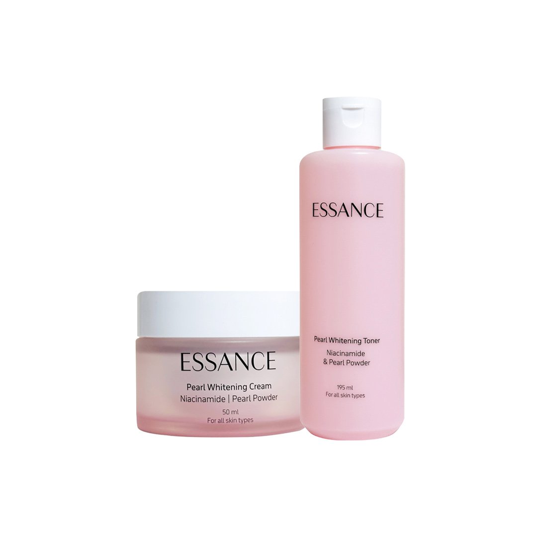 Essance Pearl Whitening Cream And Toner - Kbazar - Korean Cosmetics Store