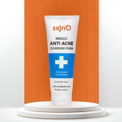 Skino Miracle Anti Acne Cleansing Foam 100ml face cleanser or face wash price in Bangladesh at Kbazar