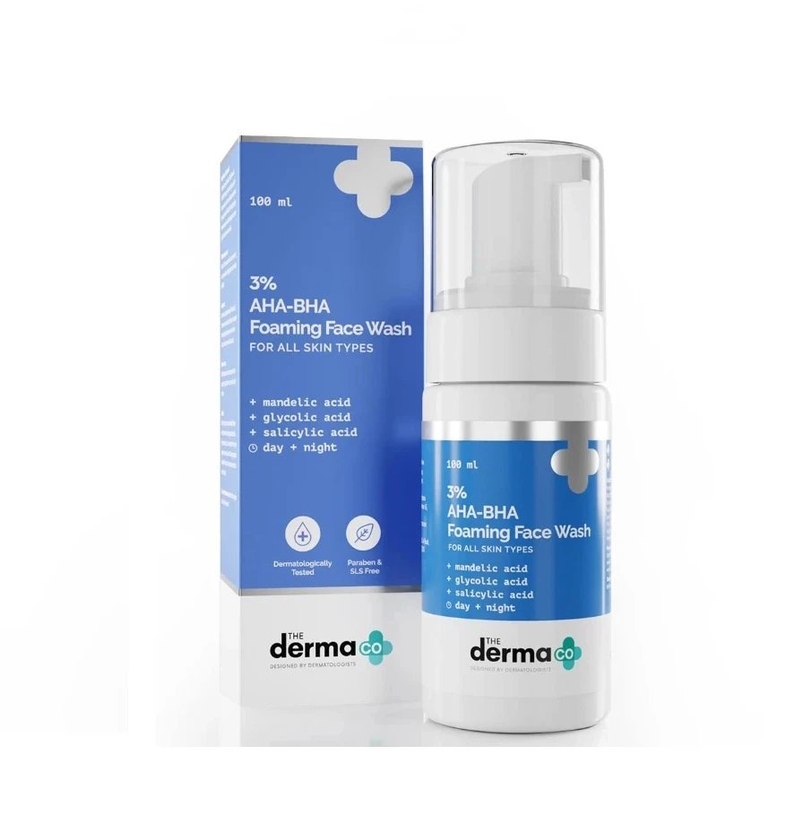 The Derma Co 3% AHA BHA Foaming Face Wash 100ml face cleanser or face wash price in Bangladesh at Kbazar