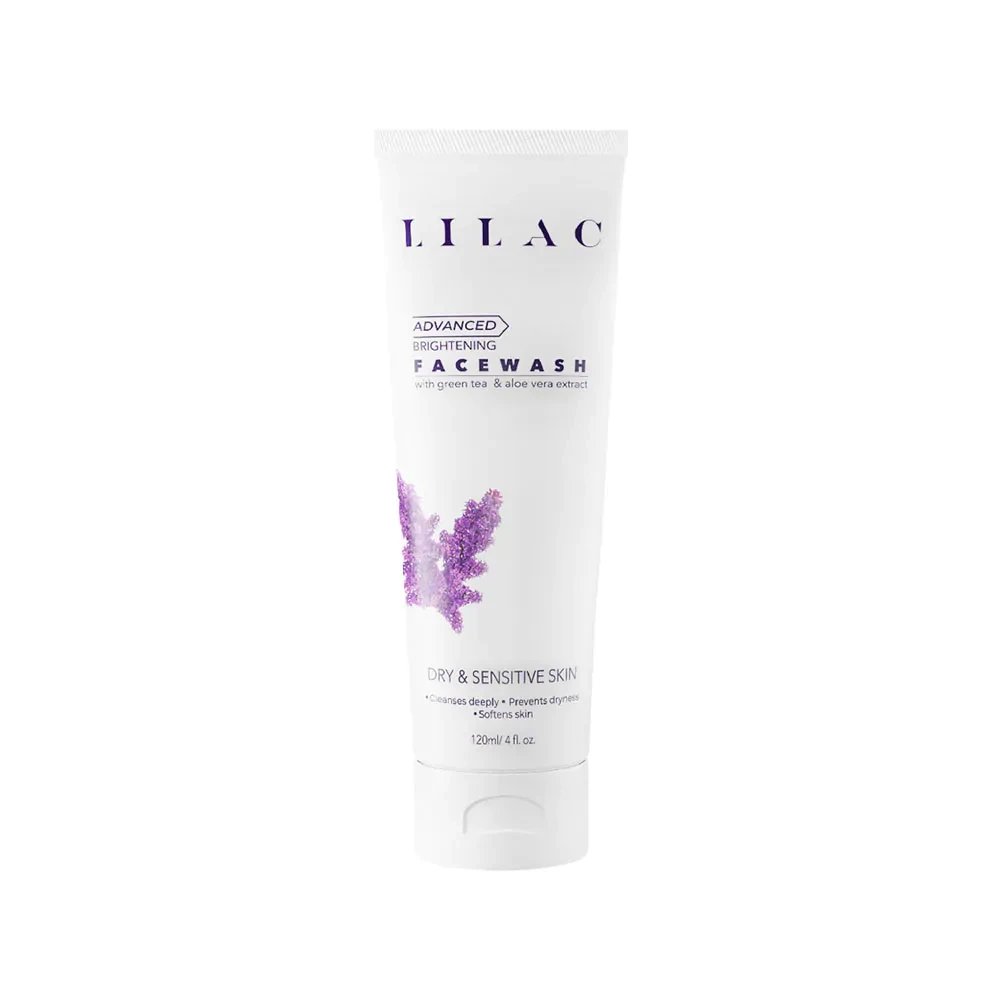 Lilac Advanced Brightening Face Wash Dry And Sensitive Skin 120ml face cleanser or face wash price in Bangladesh at Kbazar
