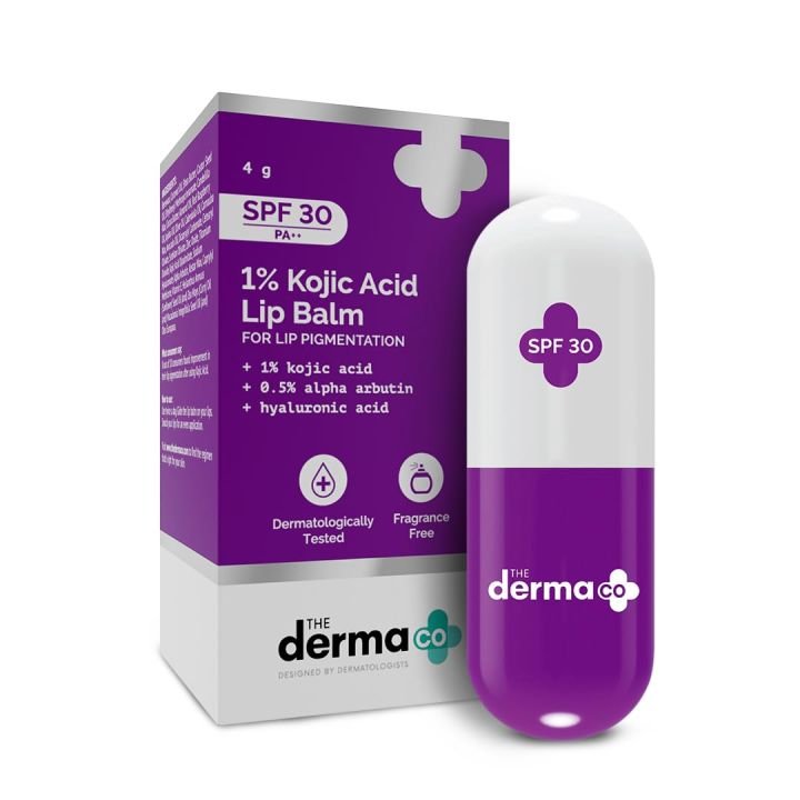 The Derma CO 1% Kojic Acid Lip Balm With Alpha Arbutin & Hyaluronic Acid 4g - Kbazar Korean Cosmetics Store