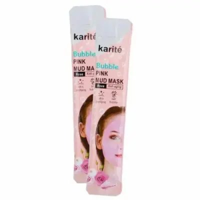 Karite Bubble Pink Mud Mask 5ml - Kbazar - Korean Cosmetics Store