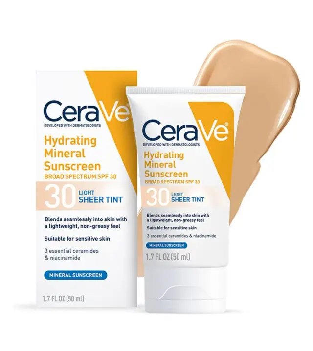 CeraVe Hydrating Sunscreen SPF 30 Light Sheer Tint 50ml - Kbazar Korean Cosmetics Store