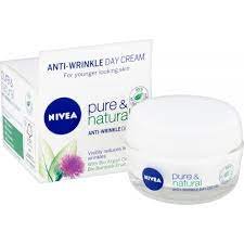 Nivea Pure & Natural Anti-Wrinkle Day Cream 50ml - Kbazar Korean Cosmetics Store