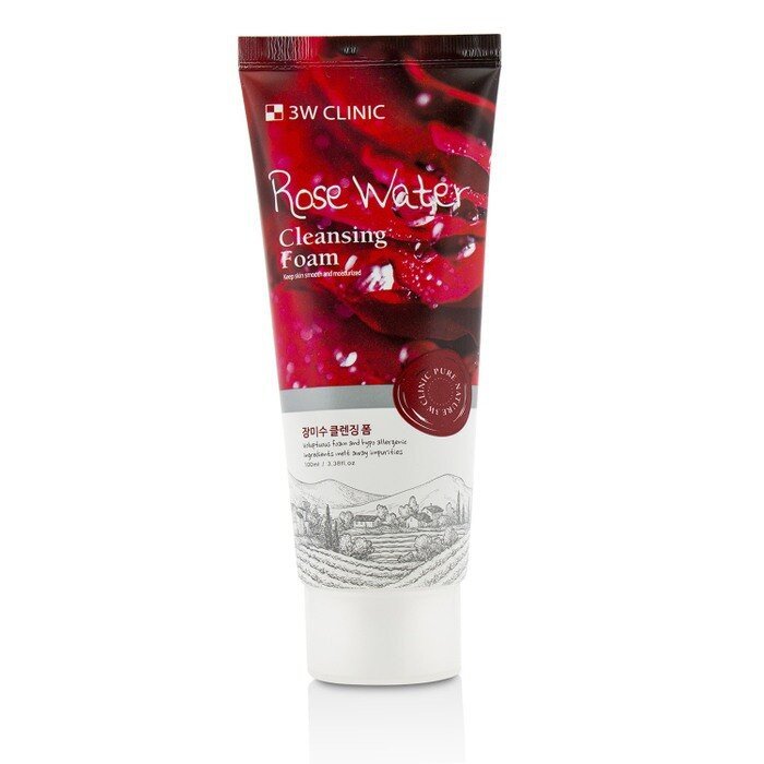 3W Clinic Cleansing foam Rose water 100ml face cleanser or face wash price in Bangladesh at Kbazar