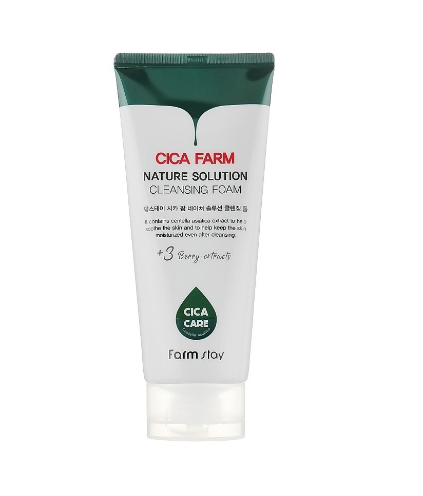 FARMSTAY Cica Farm Nature Solution Cleansing Foam 180ml face cleanser or face wash price in Bangladesh at Kbazar