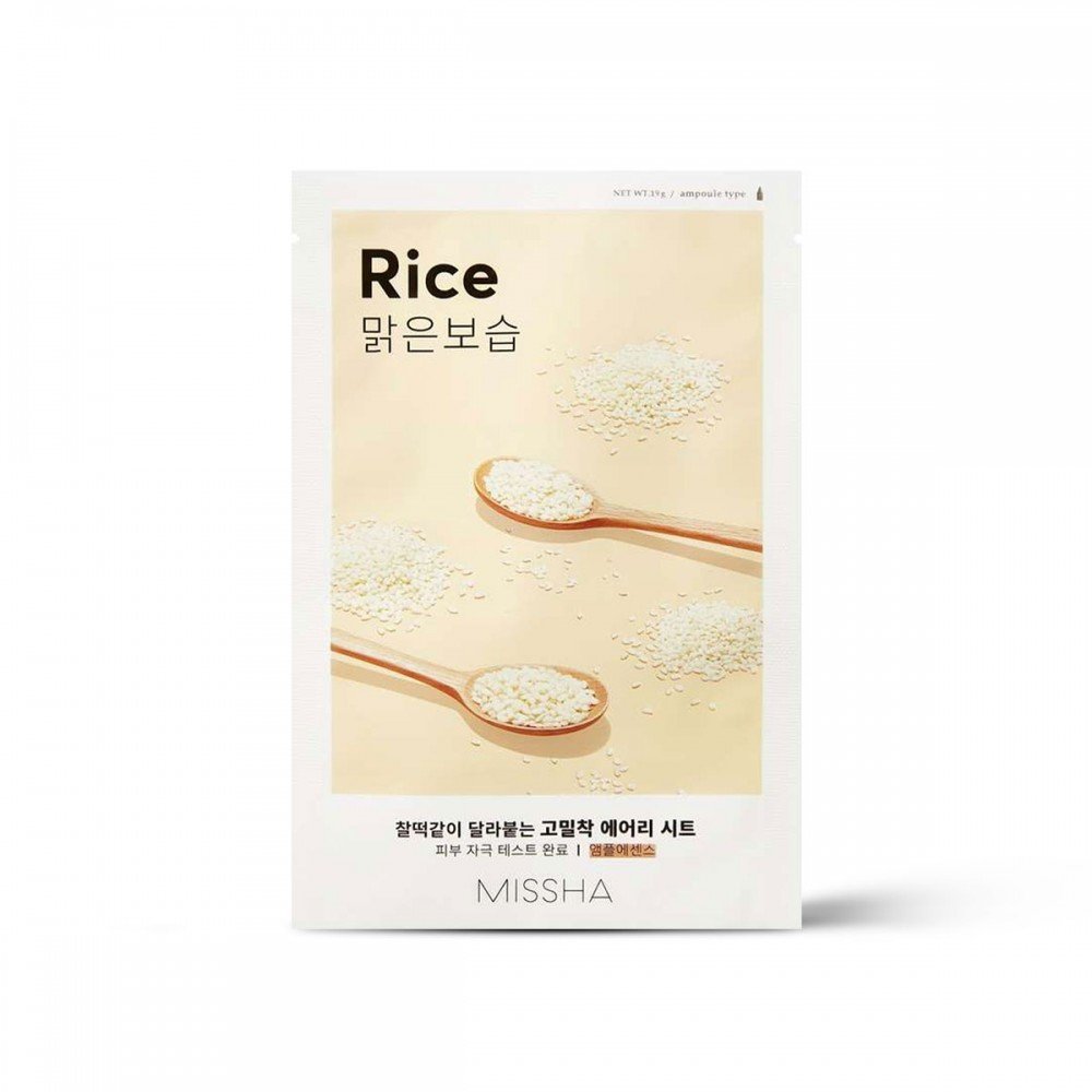 Missha Airy Fit Sheet Mask (Rice) - Kbazar Korean Cosmetics Store