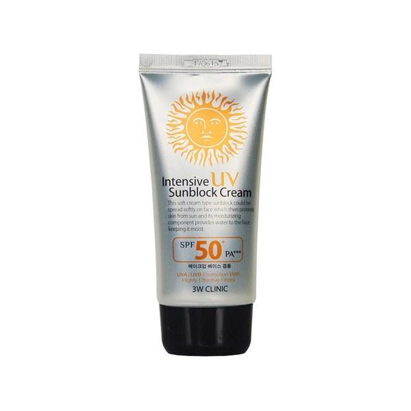 3w Clinic Intensive Uv Sunblock Cream Spf50 Pa+++ 70ml