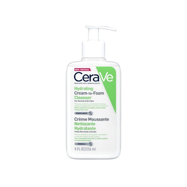 CERAVE Hydrating Cream-to-Foam Cleanser 236 ml face cleanser or face wash price in Bangladesh at Kbazar