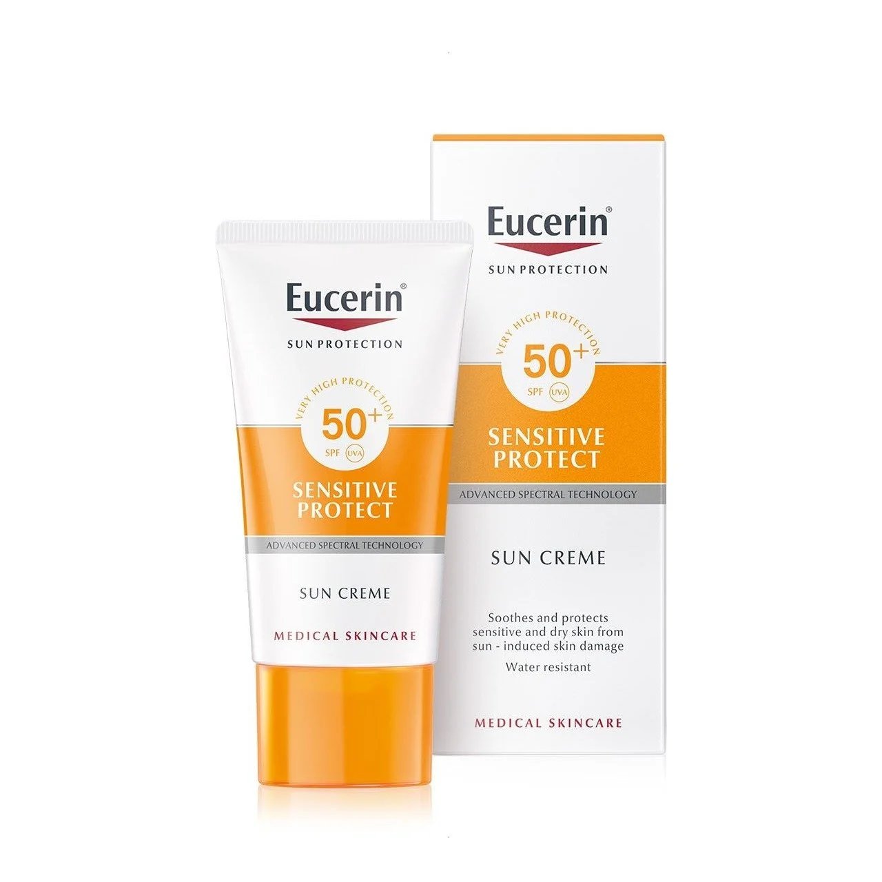 Eucerin Sensitive Protect Sun Cream SPF50+ 50ml - Kbazar - Korean Cosmetics Store