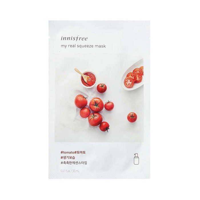 Innisfree My Real Squeeze Mask - Tomato 20ml - Kbazar - Korean Cosmetics Store
