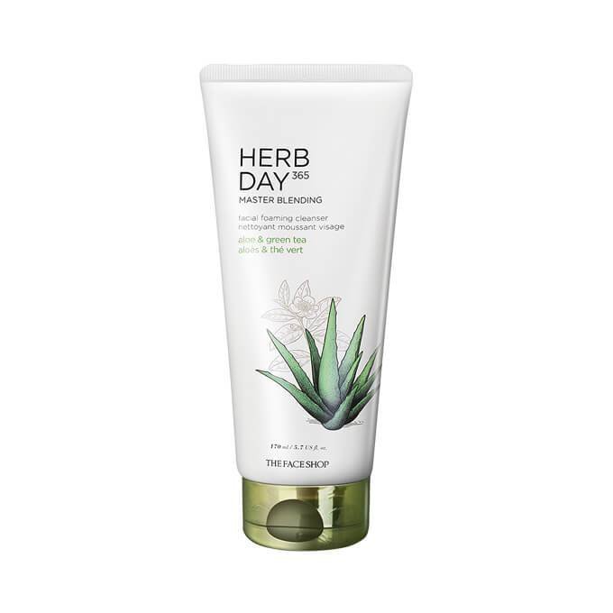 The Face Shop Herbday 365 Cleansing Foam Aloe & Green Tea 170ml face cleanser or face wash price in Bangladesh at Kbazar