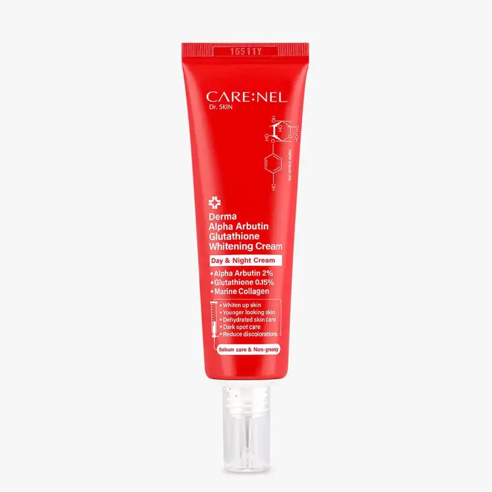 CARE:NEL Derma Alpha Arbutin Glutathione Whitening Cream 45ml - Kbazar Korean Cosmetics Store