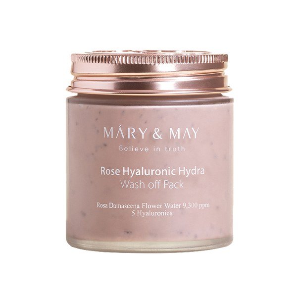 Mary&May Rose Hyaluronic Hydra Wash off Pack 125g - Kbazar - Korean Cosmetics Store