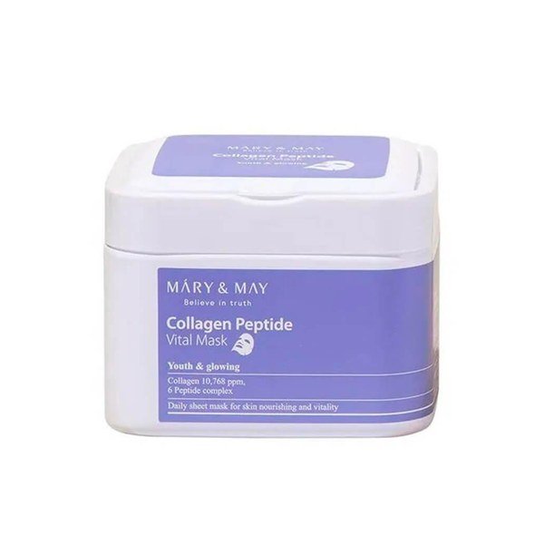 Mary&May Collagen Peptide Vital Mask 30pcs - Kbazar - Korean Cosmetics Store