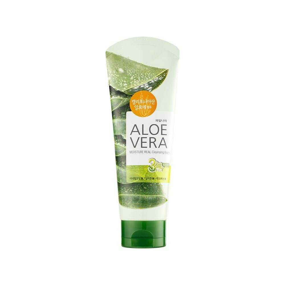 Welcos Aloe Vera Moisture Real Foam Cleanser 150g - Kbazar - Korean Cosmetics Store