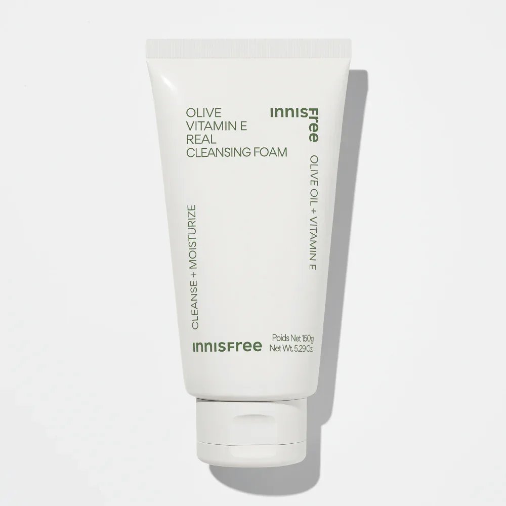 Innisfree Olive Vitamin E Real Cleansing Foam 150g - Kbazar Korean Cosmetics Store