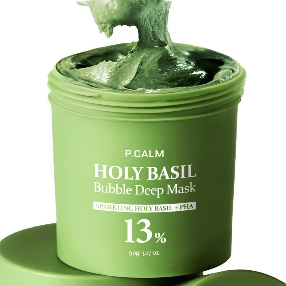 P.CALM Holy Basil Bubble Deep Mask 90g Set (+Dual Pore Brush) Price in Bangladesh | Kbazar