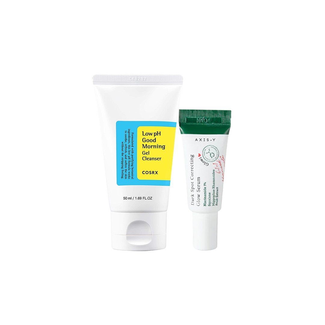 Acne Combo: Cosrx Low pH Cleanser 50ml + AXIS-Y Dark Spot Serum 5ml - Kbazar - Korean Cosmetics Store