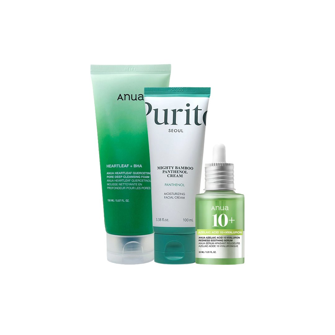 3-Step Korean Skincare Combo for Redness, Acne & Sensitive Skin Price in Bangladesh | Kbazar