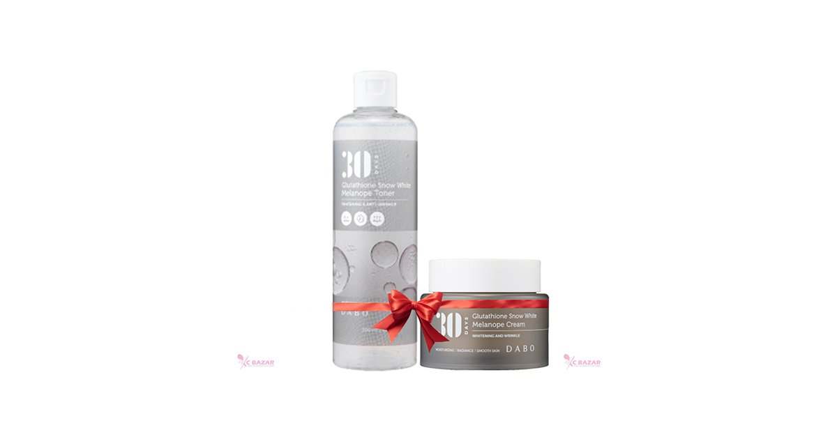 Dabo 30 Days Glutathione Snow White Melanope Toner 150ml & Cream – Combo - Kbazar - Korean Cosmetics Store