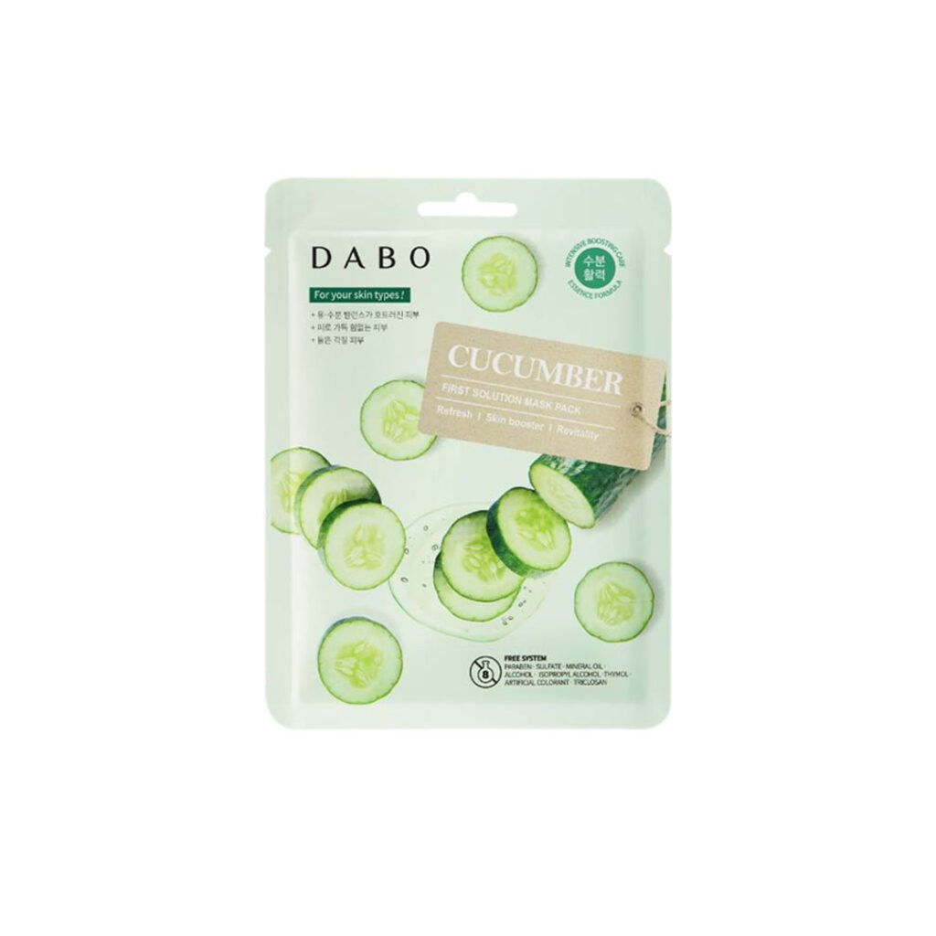 Dabo First Solution Mask Pack (Sheet Mask) – CUCUMBER - Kbazar - Korean Cosmetics Store