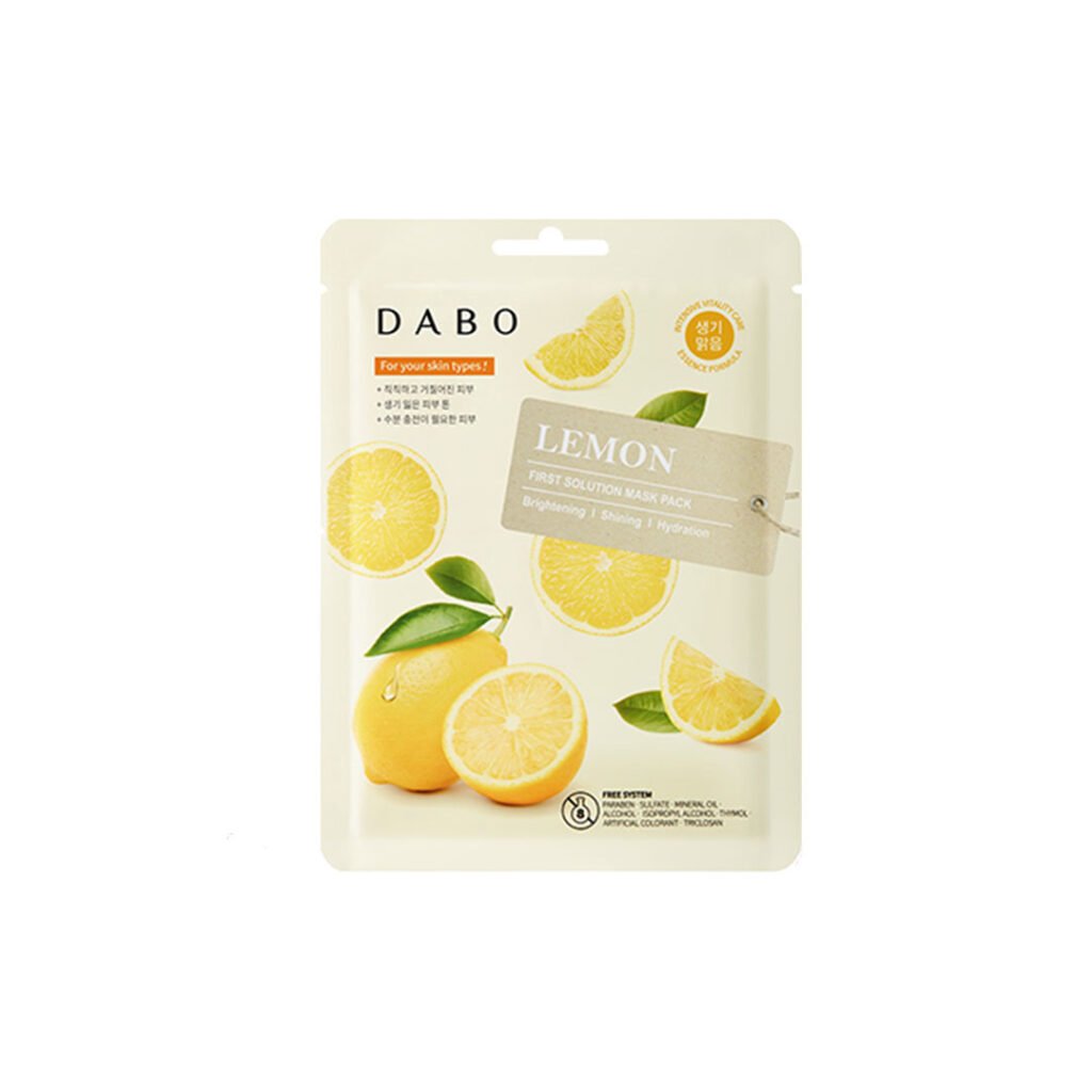 Dabo First Solution Mask Pack (Sheet Mask) – LEMON - Kbazar - Korean Cosmetics Store