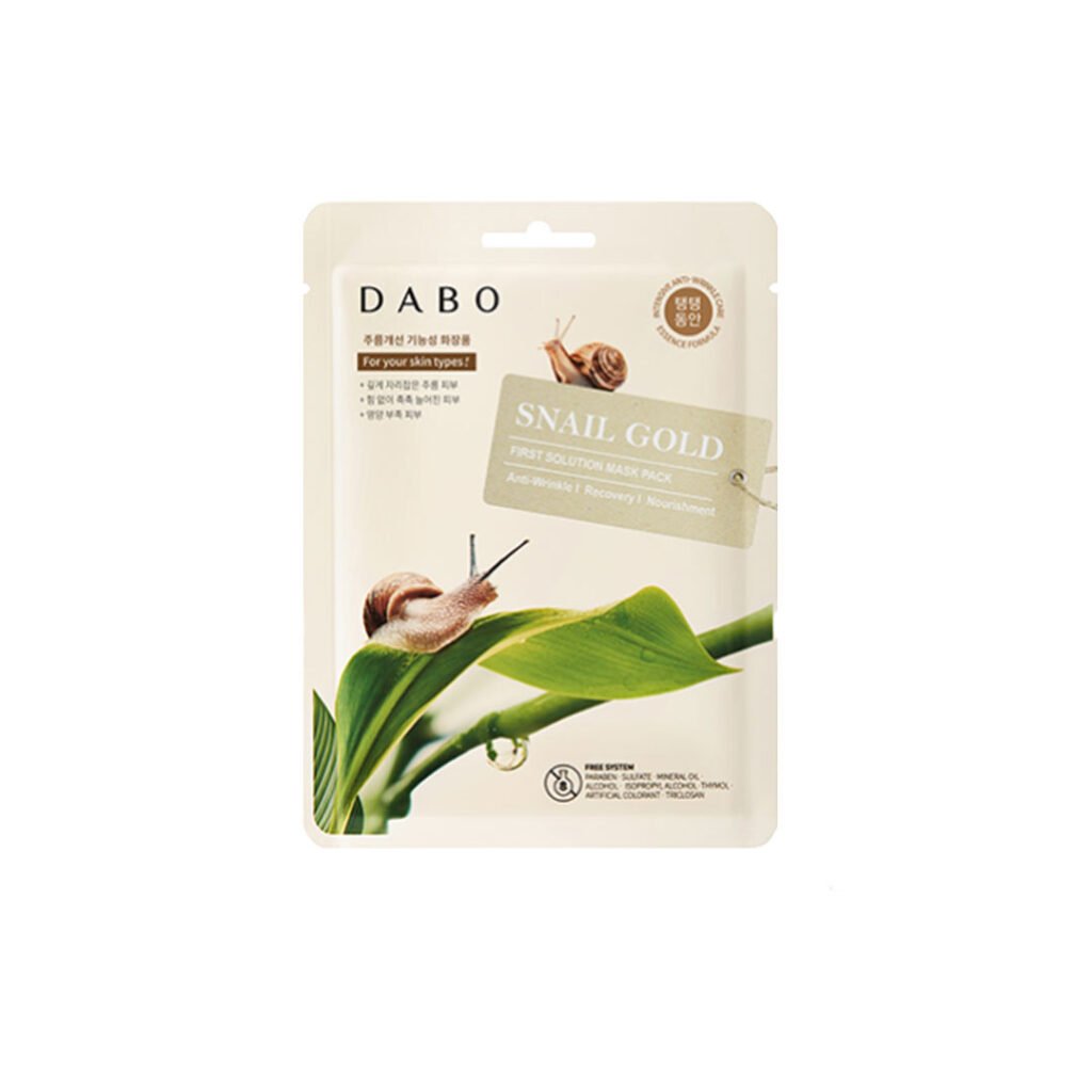 Dabo First Solution Mask Pack (Sheet Mask) – SNAIL GOLD - Kbazar - Korean Cosmetics Store