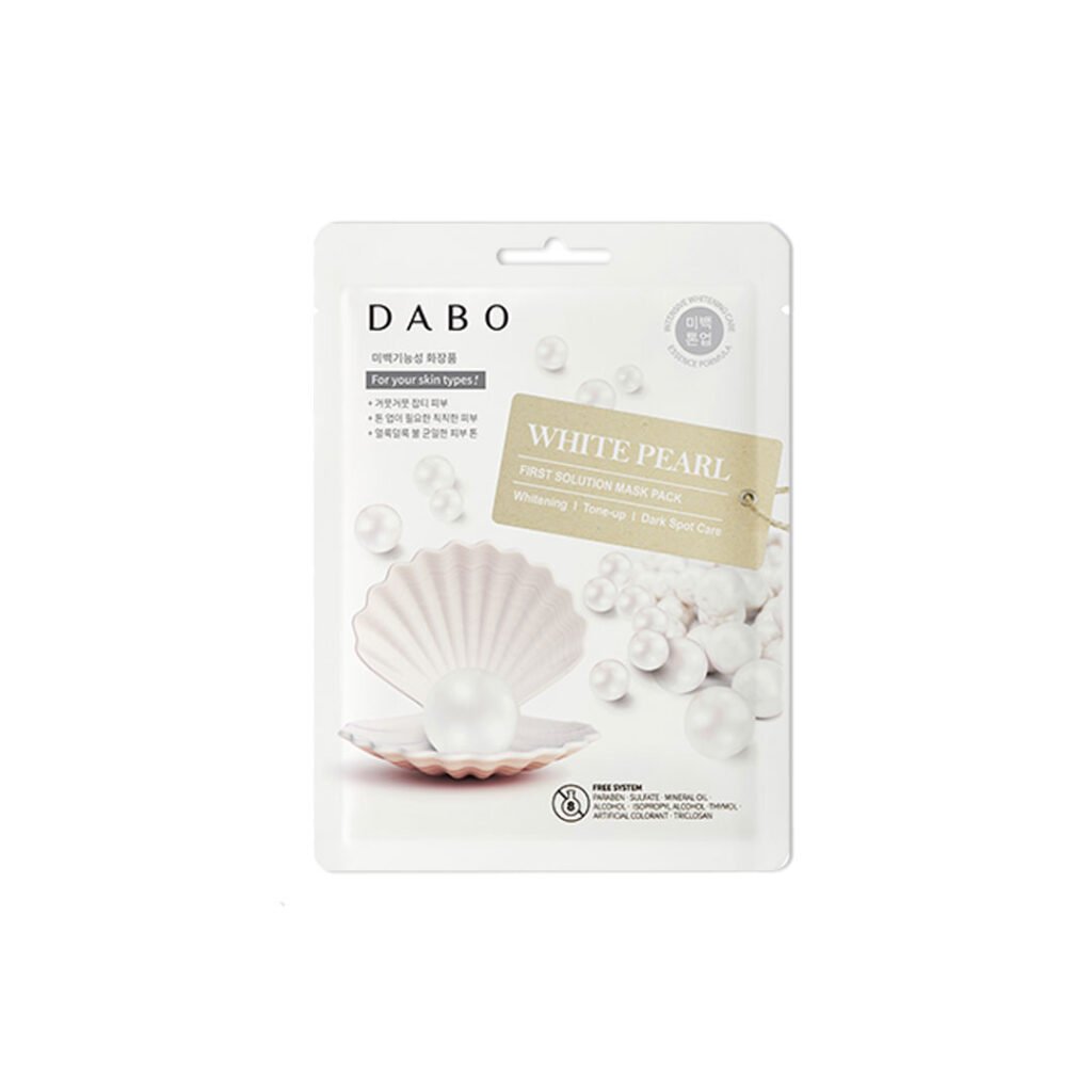 Dabo First Solution Mask Pack (Sheet Mask) – WHITE PEARL - Kbazar - Korean Cosmetics Store