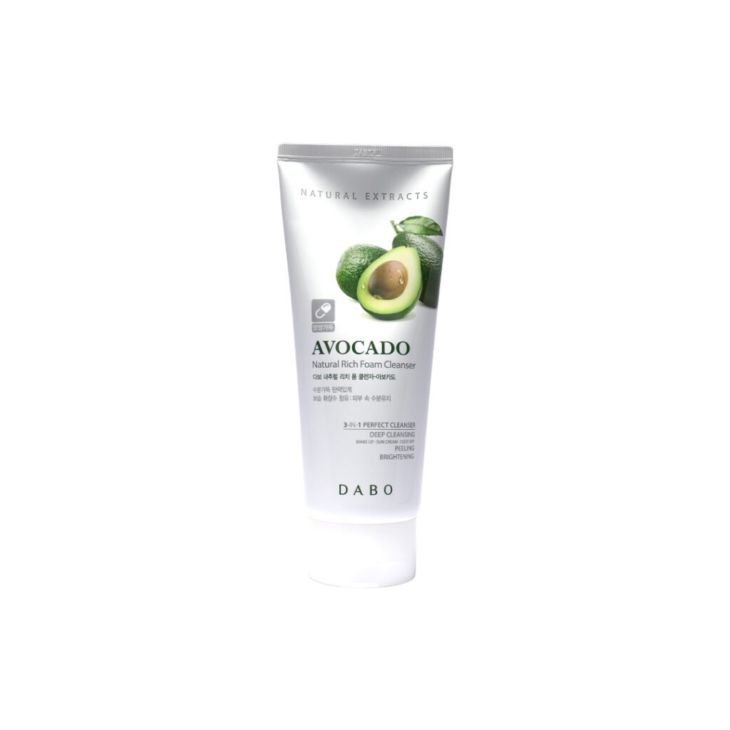 Dabo Natural Rich Foam Cleanser Avocado 180 ml face cleanser or face wash price in Bangladesh at Kbazar