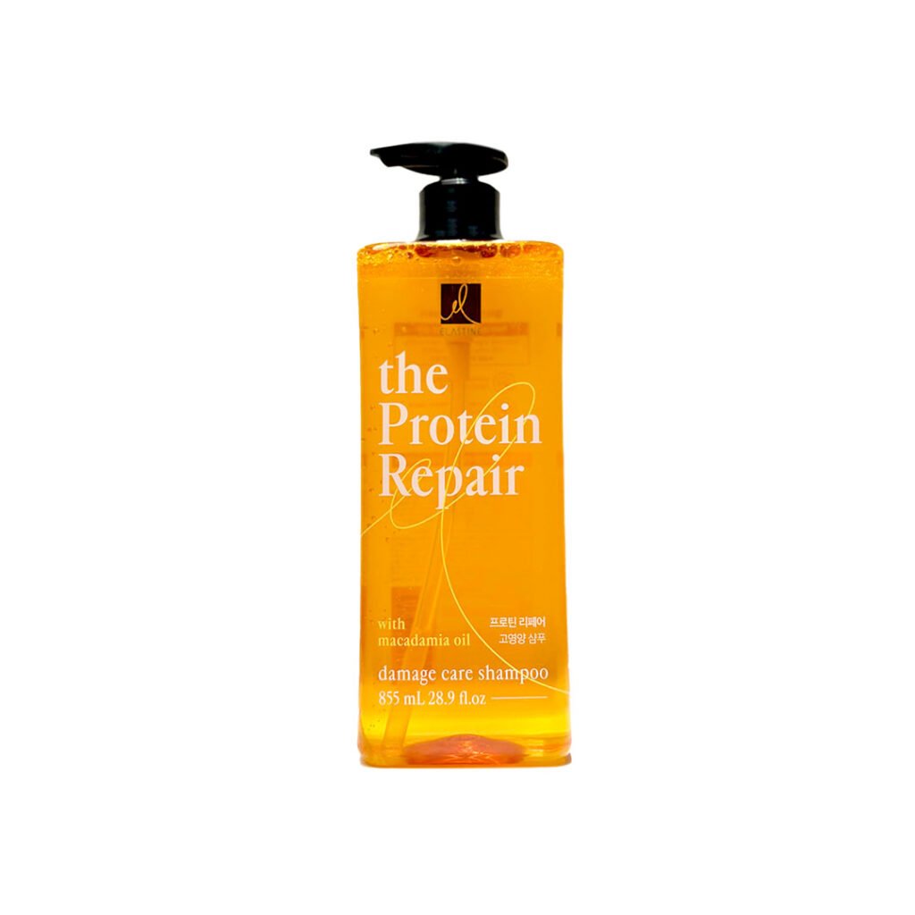 Elastine The Protein Repair With Macadamia Oil Damage Care Shampoo 855 ml - Kbazar - Korean Cosmetics Store