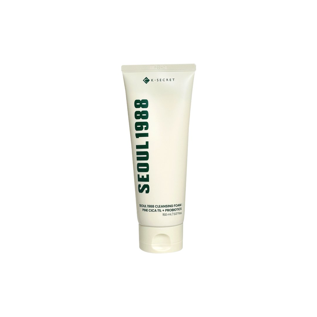 K-Secret Seoul 1988 Cleansing Foam : Pine Cica 1% + Probiotics 150 ml - Kbazar - Korean Cosmetics Store