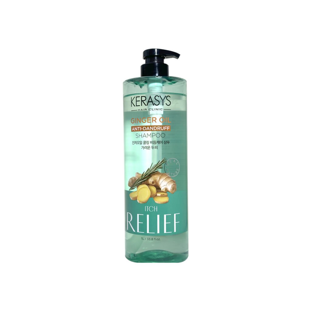 Kerasys Ginger Oil Itch Relief Cooling Anti-dandruff Shampoo 1 Liter - Kbazar - Korean Cosmetics Store